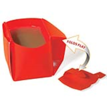 Plastic tableware which can be folded flat for easier storage