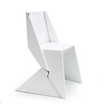 A few foldings transform a composite paper panel into a chair