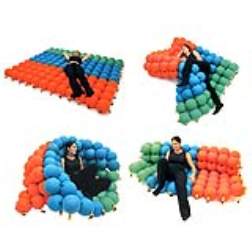 This seating system can be folded, rolled, stretched out to your needs