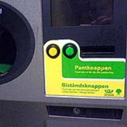 This bottle recycling machine, lets you donate your bottle deposit to charity