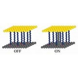 Nanoscale electrical switches can be built from self-assembled layers of organic molecules on silver wires
