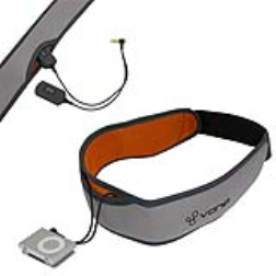 This headband uses bone conduction speakers to transmit sound