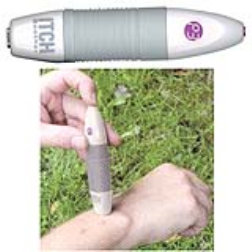 The itch soother uses heat to stop the itching