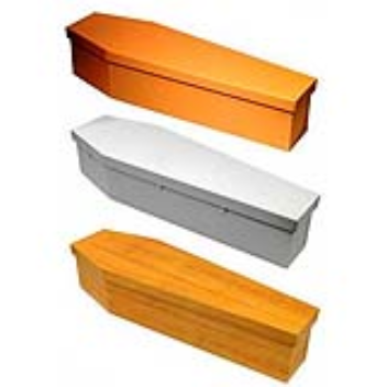 Eco Coffins are made of recycled cardboard and have a rigid honeycomb construction