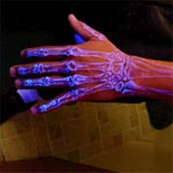 Blacklight reactive ink is a great way to have a tattoo that no one can see but under the blacklight