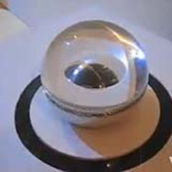 The Philips video ball is like a glass snow-globe which shows video films