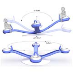 The Starfish seesaw has a wider variety of movements