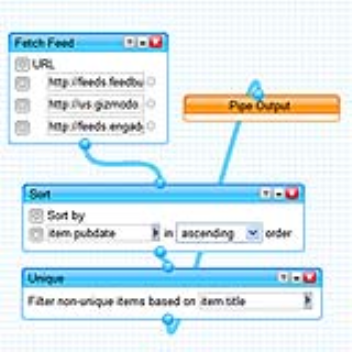 Yahoo Pipes is a hosted service which lets lets you remix and create RSS feeds