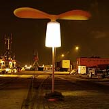 This lamp is powered by the wind