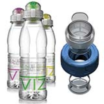 The VIZ cap keeps vitamins and such away from the bottle contents