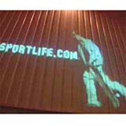 Beamvertising is projecting moving advert images on shopfronts