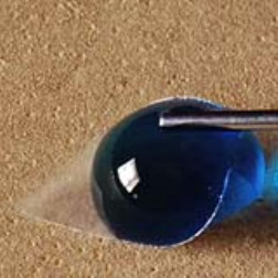 Sheets of plastic that fold into tiny pyramids, boxes and spheres when water is added have