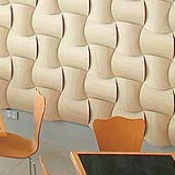 The Wovin Wall is a modular panel system that utilizes depth for dramatic effect
