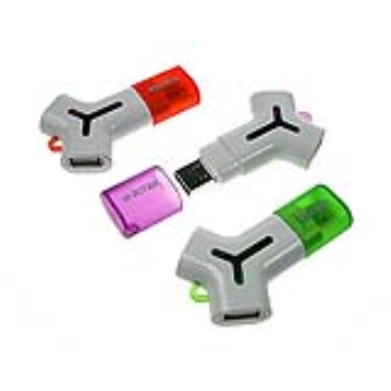 USB drive which also has an additional USB port