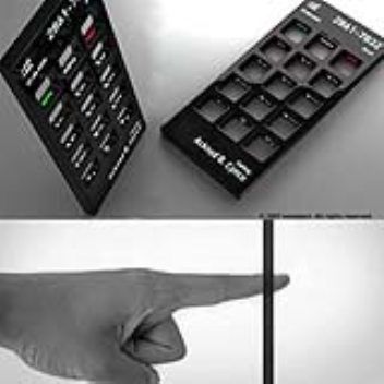 A mobile that dials by passing fingers through keyholes
