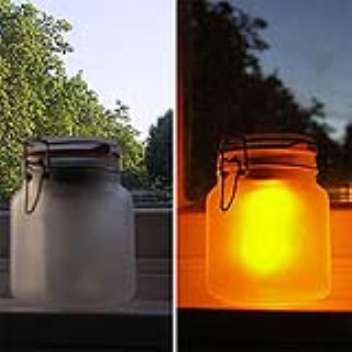 This jar stores 'sunlight' to release it at night
