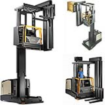 A forklift designed for narrow aisle