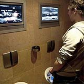 A urine-stream-controlled video game