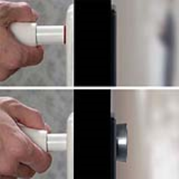 A doorknob that retracts flush into the door