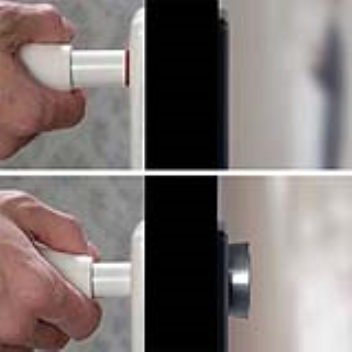 A doorknob that retracts flush into the door