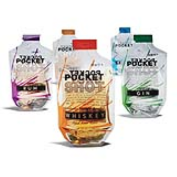 Plastic pockets with alcohol
