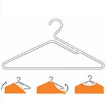A clothes hanger for sweaters with narrow necks