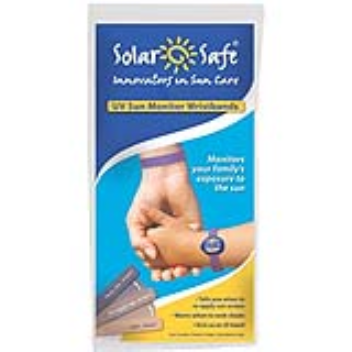 A wrist strap which measures the sun's exposure