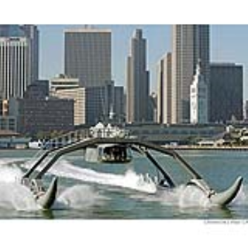A boat with "legs" that slides over the waves
