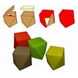 This chair uses its own package box as the structure