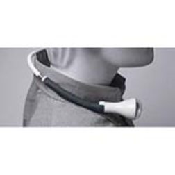 A wearable fish-eye camera and microphone that wirelessly transmit data to the user's mobile phone