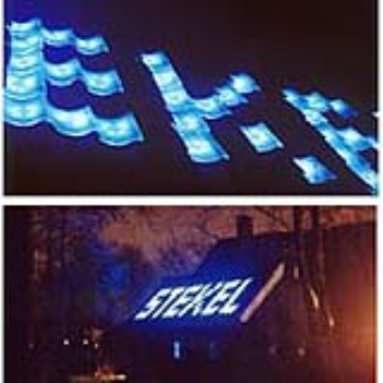Roof tiles which contain LEDs