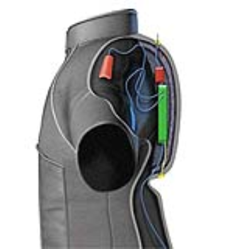 A firefighting suit which monitors locations and health