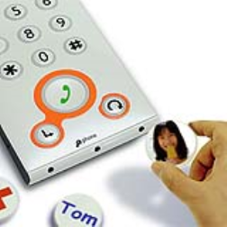 Phone uses small preloaded discs to make a call