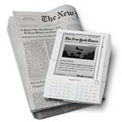 A portable reading device which uses wireless to download digital books