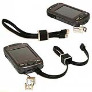 A cellphone strap with a USB cable