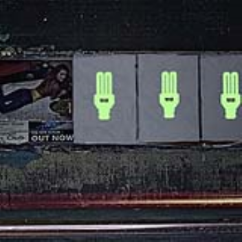 Glow-in-the-dark advertising posters