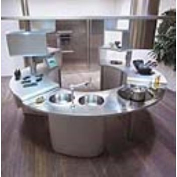 kitchen which combines visual appeal and optimises movement with minimum effort