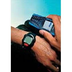 The Polar watch sends your training data to your nokia phone