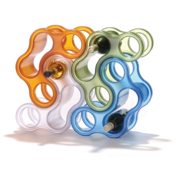 A stackable wine rack