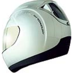 This helmet has a rear view projection so the rider can see what is behind him