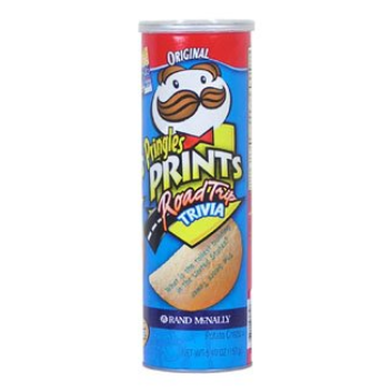 Pringles have a line of potato chips that have printed text on them. The text is printed with an edible ink